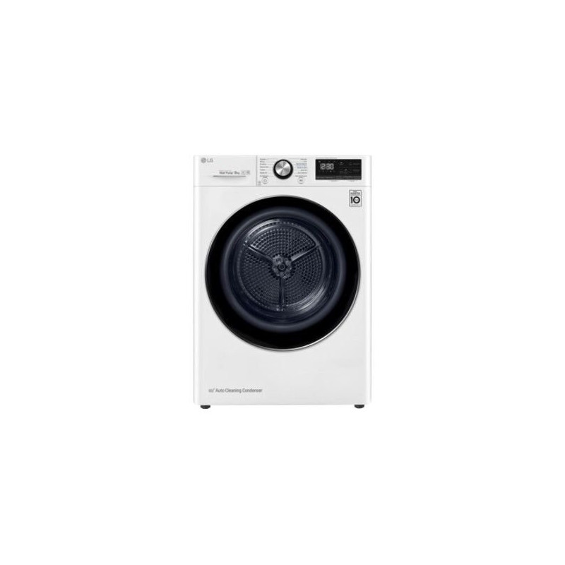 Secadora LG RH90V5AV6N, 9kg, D, Blanca, bomba calo