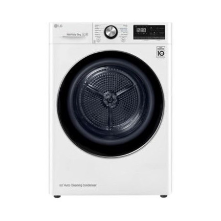 Secadora LG RH90V5AV6N, 9kg, D, Blanca, bomba calo