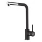 Grifo Franke SIRIUS PULLOUT, cromo/onyx, monomando