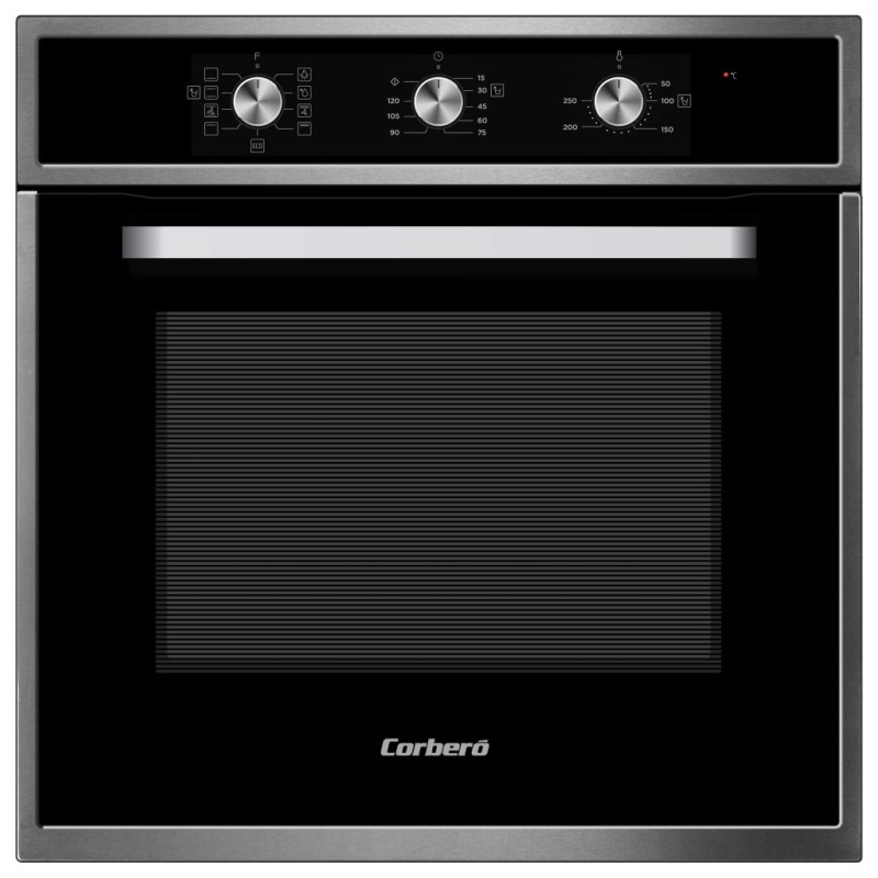 Horno Corbero CCHM703X, Multf.8, 65L, A, Negro cri Horno Corbero CCHM703X, Multf.8, 65L, A, Negro cri