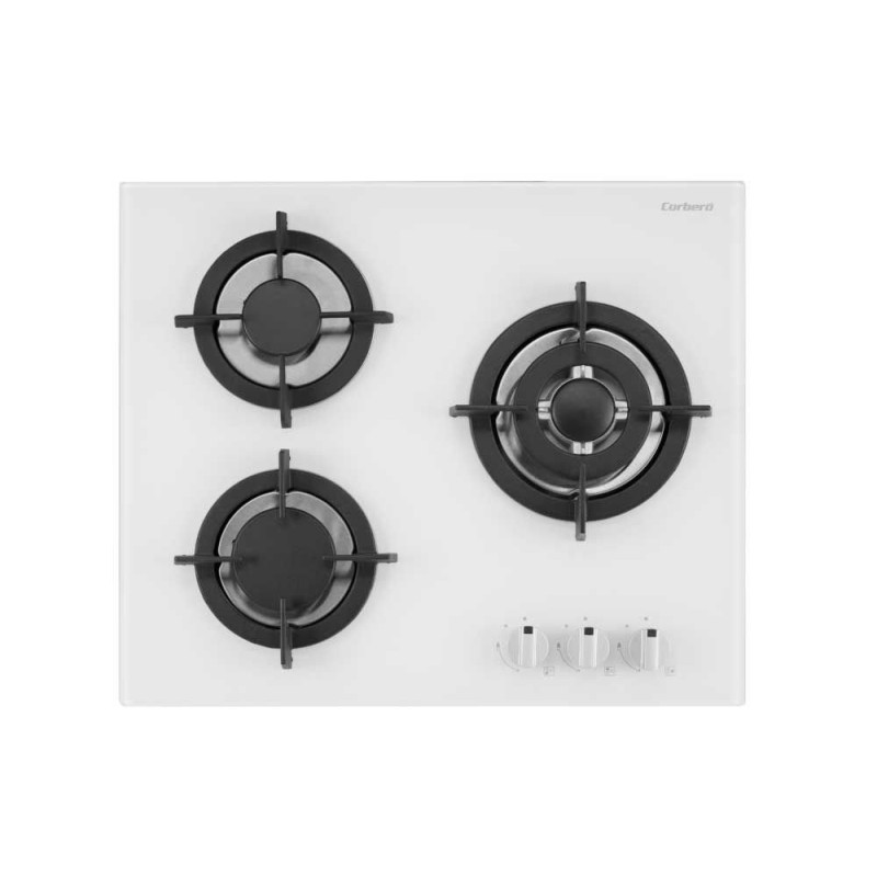 Encimera Corbero CPCGY2313W, 3f, cristal blanco, H Encimera Corbero CPCGY2313W, 3f, cristal blanco, H