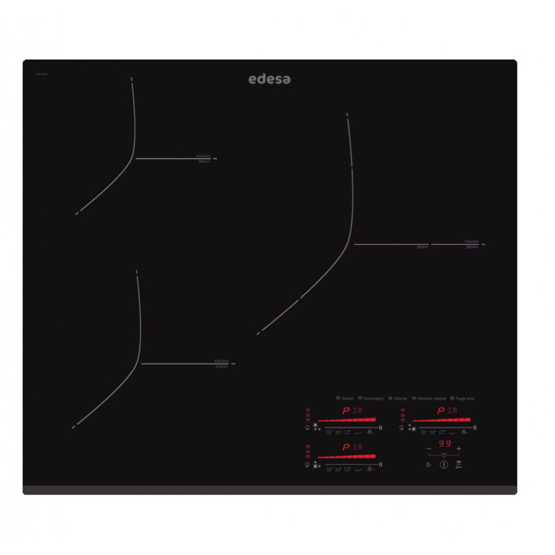 Inducción Edesa EIMS6330BBK, 3f, Slider, ind conti