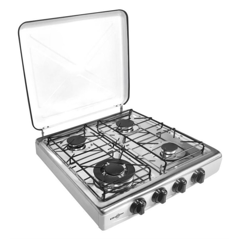 Hornillo Vitrokitchen 452BB, 4 fuego, Gas, Triple