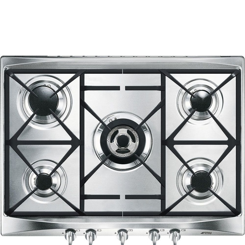 Encimera Smeg SR275XGH2, Gas, Inox, 5 Zonas de coc Encimera Smeg SR275XGH2, Gas, Inox, 5 Zonas de coc
