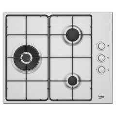 Encimera Beko HIGG63125SCX, 3 fuegos, 60cm, gas, i