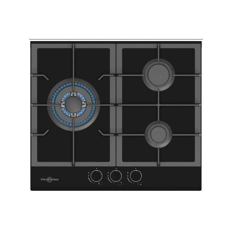 Encimera Vitrokitchen CG630NB, 3F, 60cm, Cristalga