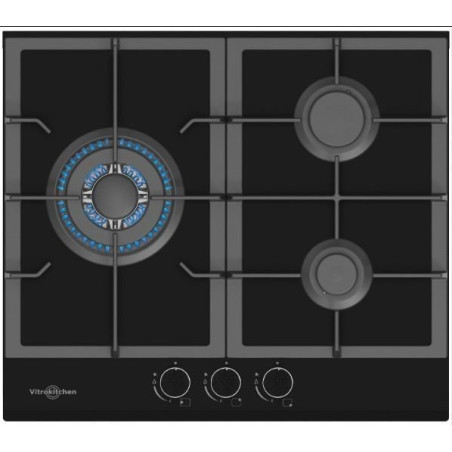 Encimera Vitrokitchen CG630NB, 3F, 60cm, Cristalga