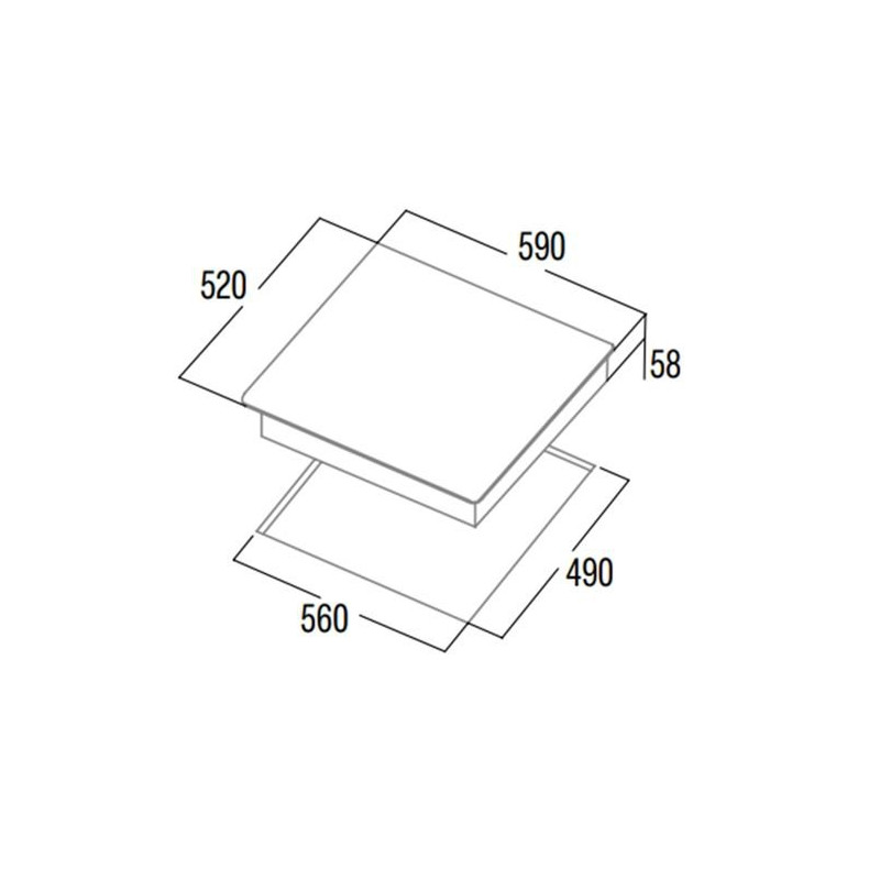 Inducción Cata IBS63031, 3 Zonas, 7,1Kw, Negra