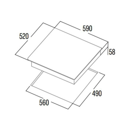 Inducción Cata IBS63031, 3 Zonas, 7,1Kw, Negra