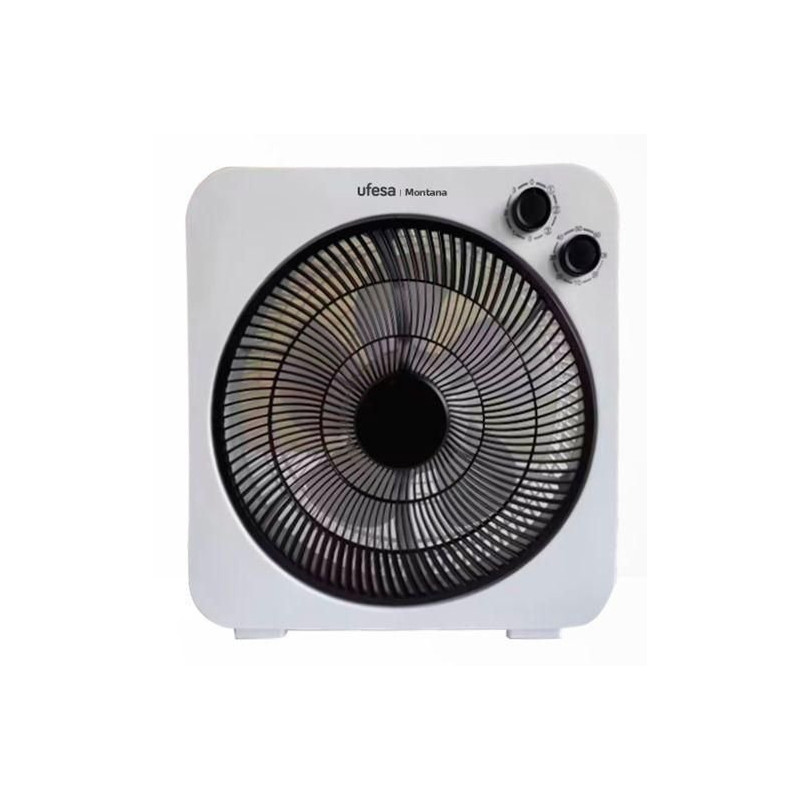 Ventilador Box Fan Ufesa MONTANA, 30cm, 3 Velocida