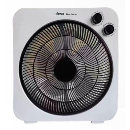 Ventilador Box Fan Ufesa MONTANA, 30cm, 3 Velocida