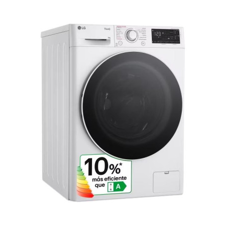 Lavadora LG F4WR5509A0W, 9kg, 1400rpm, A-10%, Blan