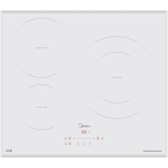 Inducción Midea MIH740T278W1, 3 Zonas, 60cm, Blanc