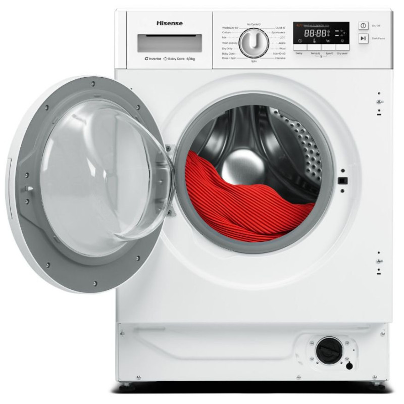 Lavasecadora Hisense WD3M841BWIES, 8/6kg, 1400rpm Lavasecadora Hisense WD3M841BWIES, 8/6kg, 1400rpm