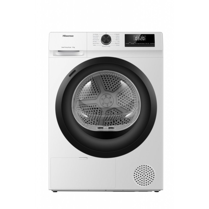 Secadora Hisense DHQE800BW2, 8kg, D, Bomba calor Secadora Hisense DHQE800BW2, 8kg, D, Bomba calor