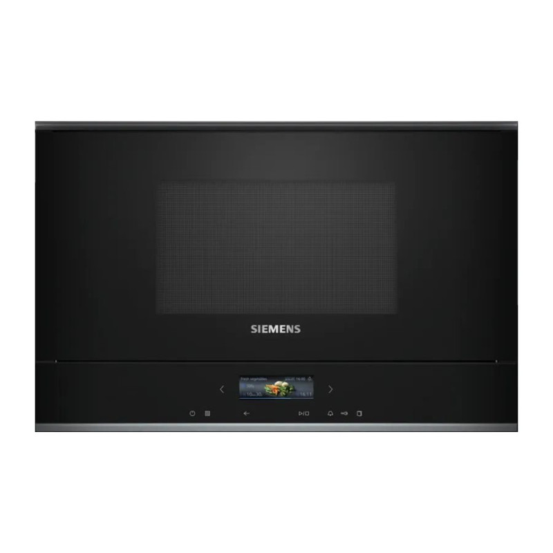 Microondas Siemens BF722L1B1, 38cm, 21L, Cristal N Microondas Siemens BF722L1B1, 38cm, 21L, Cristal N