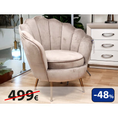 SILLON TERCIOPELO SL-971 BEIG DUGAR