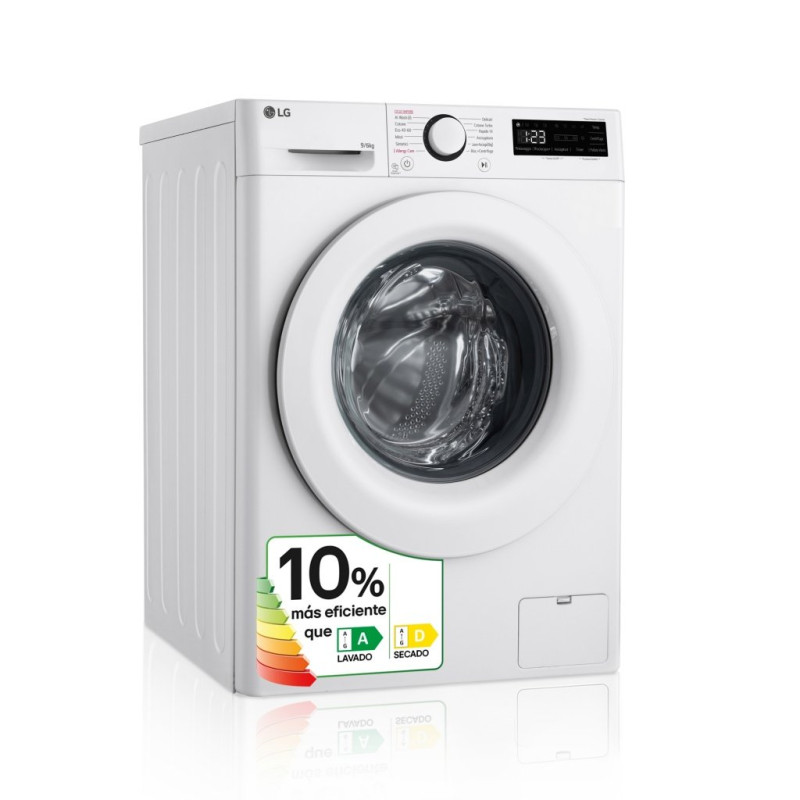Lavasecadora LG F4DR5009A3W, 9/6kg, 1400rpm, A-10% Lavasecadora LG F4DR5009A3W, 9/6kg, 1400rpm, A-10%