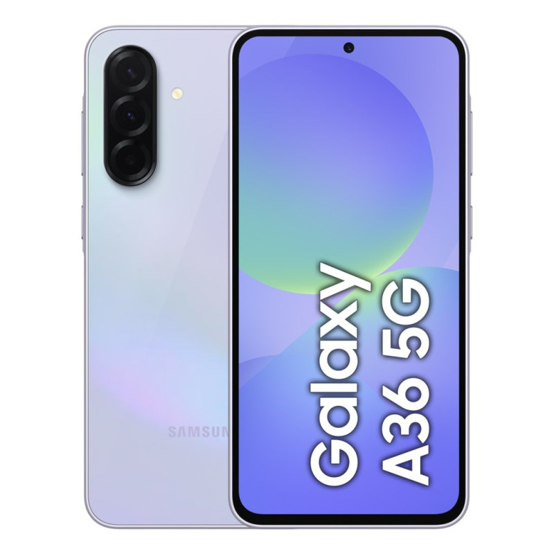 Galaxy A36 17 cm (6.7) SIM doble Android 15 5G USB Tipo C 8 GB 256 GB 5000 mAh Lavanda Galaxy A36 17 cm (6.7) SIM doble Android 15 5G USB Tipo C 8 GB 256 GB 5000 mAh Lavanda
