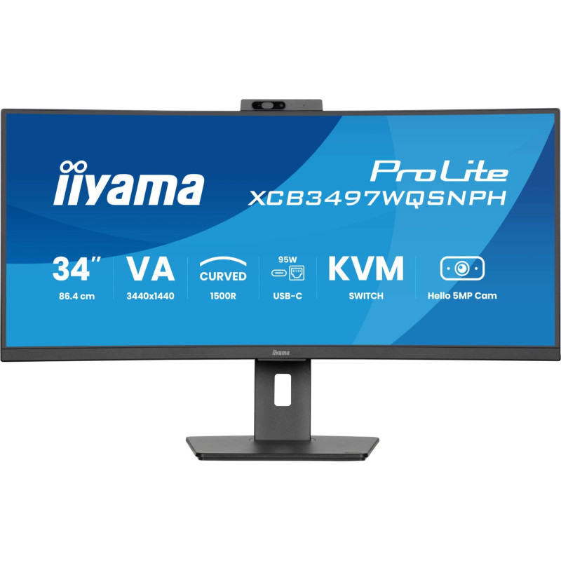 ProLite XCB3497WQSNPH-B1 pantalla para PC 86,4 cm (34) 3440 x 1440 Pixeles UltraWide Quad HD LED Negro
