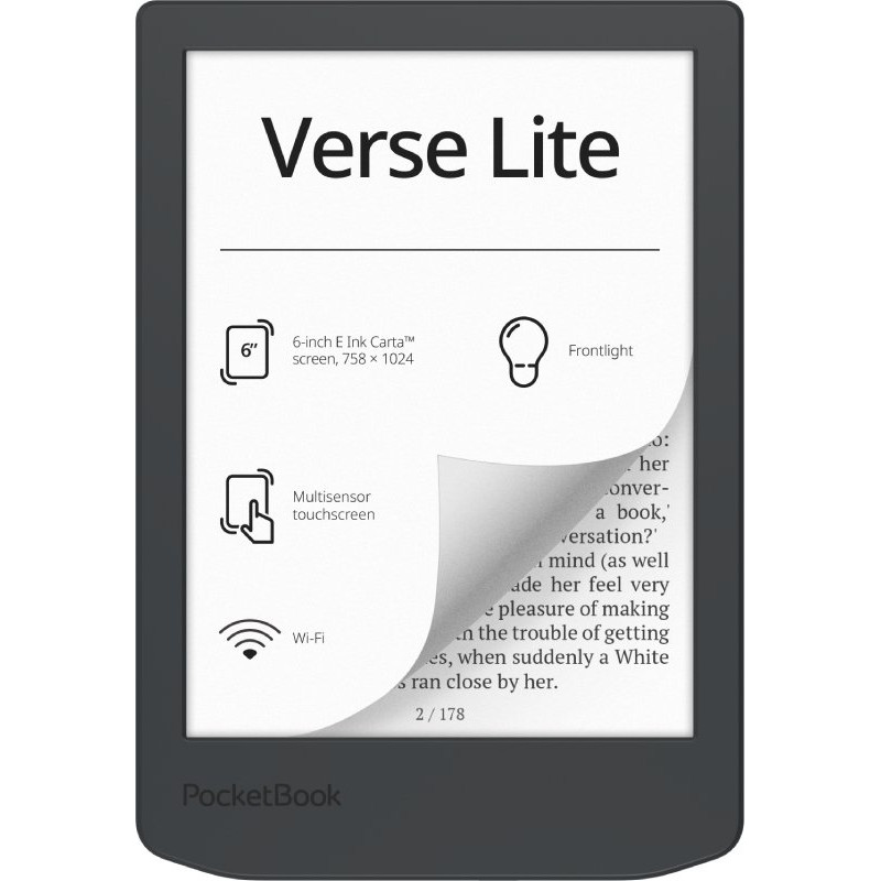 Verse Lite lectore de e-book Pantalla táctil 8 GB Wifi Gris Verse Lite lectore de e-book Pantalla táctil 8 GB Wifi Gris