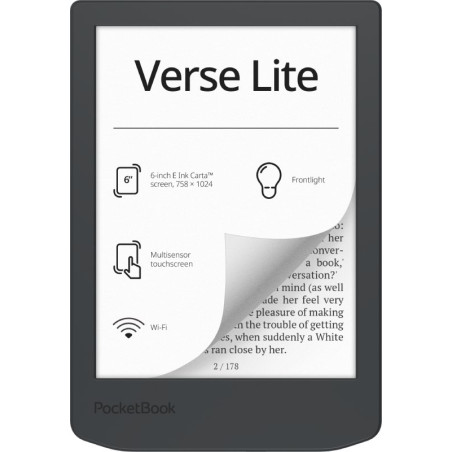 Verse Lite lectore de e-book Pantalla táctil 8 GB Wifi Gris