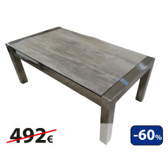 Mesa de centro elevable patas cromo