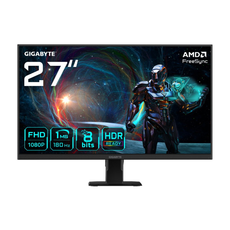 GS27FA Monitor para juegos de 27 FHD - 1920 x 1080, 180Hz, 1ms, 300 cd/m², FreeSync, HDR Ready, HDMI 2.0, Displayport 1.4 GS27FA Monitor para juegos de 27 FHD - 1920 x 1080, 180Hz, 1ms, 300 cd/m², FreeSync, HDR Ready, HDMI 2.0, Displayport 1.4