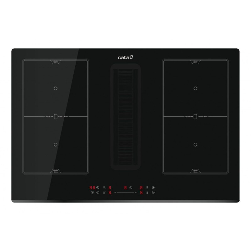 Inducción Cata IAS7024BK, 4zonas, 77x52, Extractor