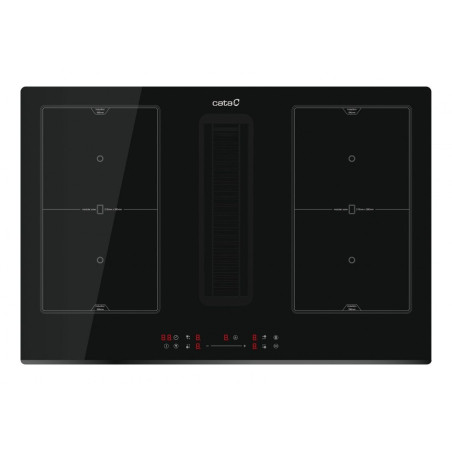 Inducción Cata IAS7024BK, 4zonas, 77x52, Extractor