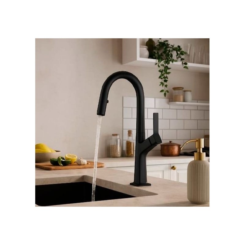 Grifo monomando Nova FR41GM, extraible, gunmetal, Grifo monomando Nova FR41GM, extraible, gunmetal,