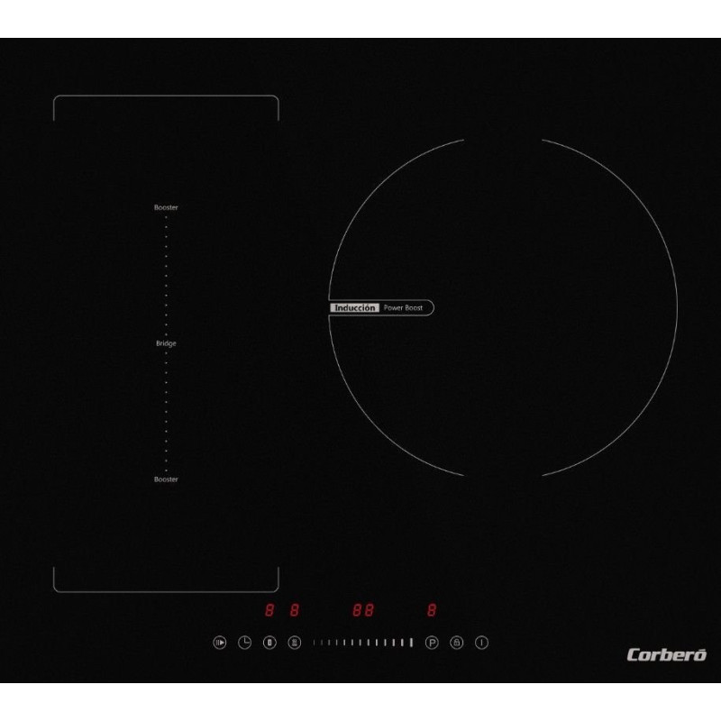 Induccion Corbero CCIG373FLEX, 3 Zonas, 60cm, Zona Induccion Corbero CCIG373FLEX, 3 Zonas, 60cm, Zona