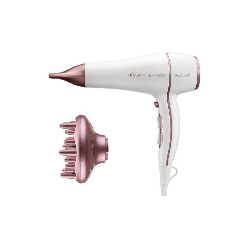 Secador pelo Ufesa AIRGLOW, 2200w, 2 velocidades, Secador pelo Ufesa AIRGLOW, 2200w, 2 velocidades,