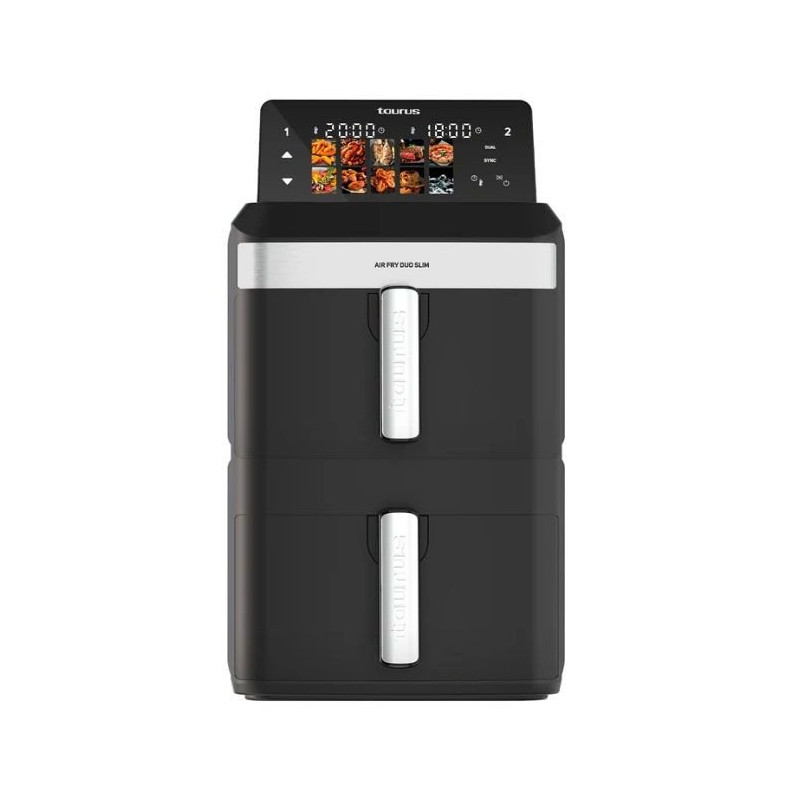 Freidora airfry Taurus 973002000, 2600w, duo slim Freidora airfry Taurus 973002000, 2600w, duo slim