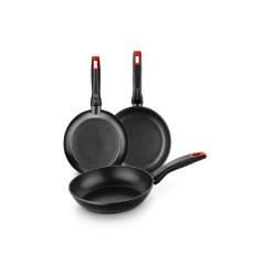 Lote sartenes Monix M270031, 18/22/26cm, cherry