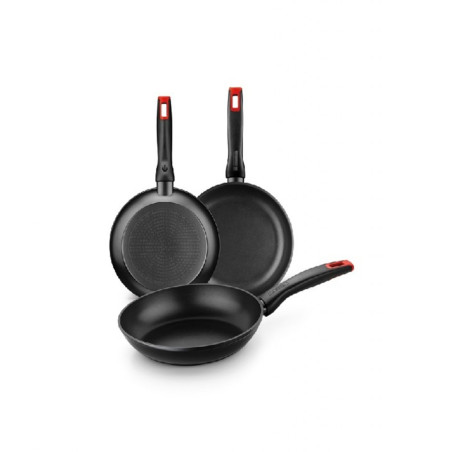 Lote sartenes Monix M270031, 18/22/26cm, cherry