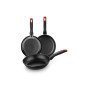 Lote sartenes Monix M270031, 18/22/26cm, cherry
