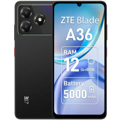 Blade A36 17,1 cm (6.75) SIM doble Android 15 4G USB Tipo C 4 GB 64 GB 5000 mAh Negro