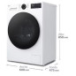 Lavadora LG F2X50S8TLB, 8kg, 1200rpm, A, Steam, AI