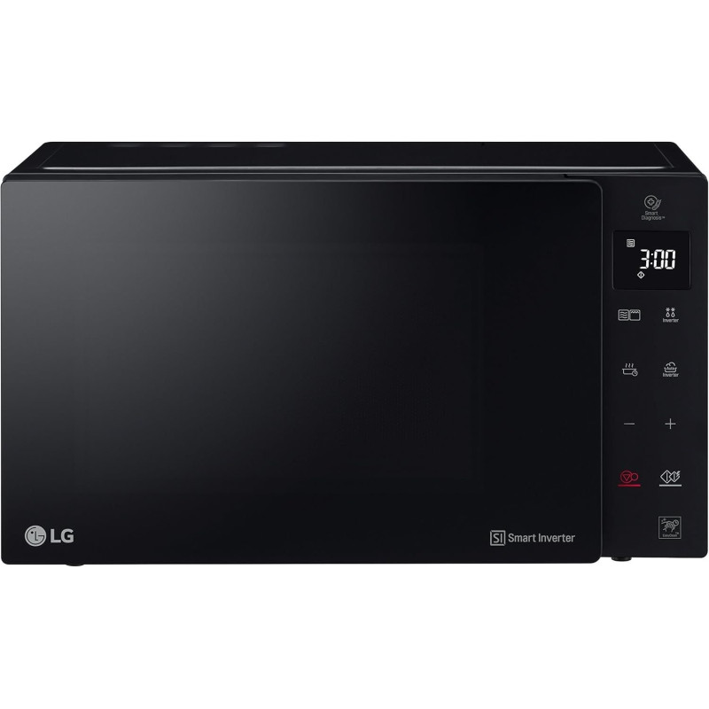 Microondas LG MH6535GIS, 25L, negro, grill, digita