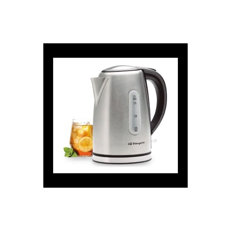 Hervidor Orbegozo KT6024, 1.7L, 2200W, Inox, 360º Hervidor Orbegozo KT6024, 1.7L, 2200W, Inox, 360º