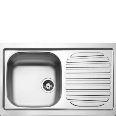 Fregadero Smeg LYP791D, 1C1E, Inox, 79x50x15