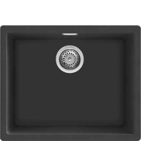 Fregadero Smeg VZP56N, 1C, 50x40x21.5, Gr Negro