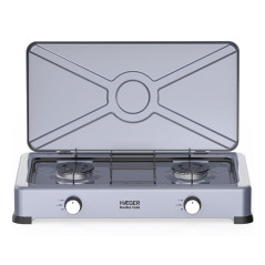 Cocina Portatil Haeger GC02E022A, 2 Fuegos, Gas, B