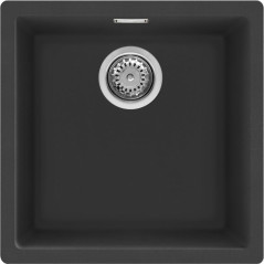 Fregadero Smeg VZP45N, 1C, 40x40x21.5, Gr Negro
