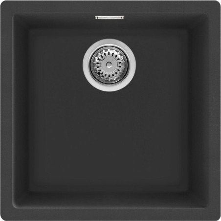 Fregadero Smeg VZP45N, 1C, 40x40x21.5, Gr Negro