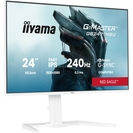 G-MASTER GB2471HSU-W1 pantalla para PC 60,5 cm (23.8) 1920 x 1080 Pixeles Full HD LED Blanco