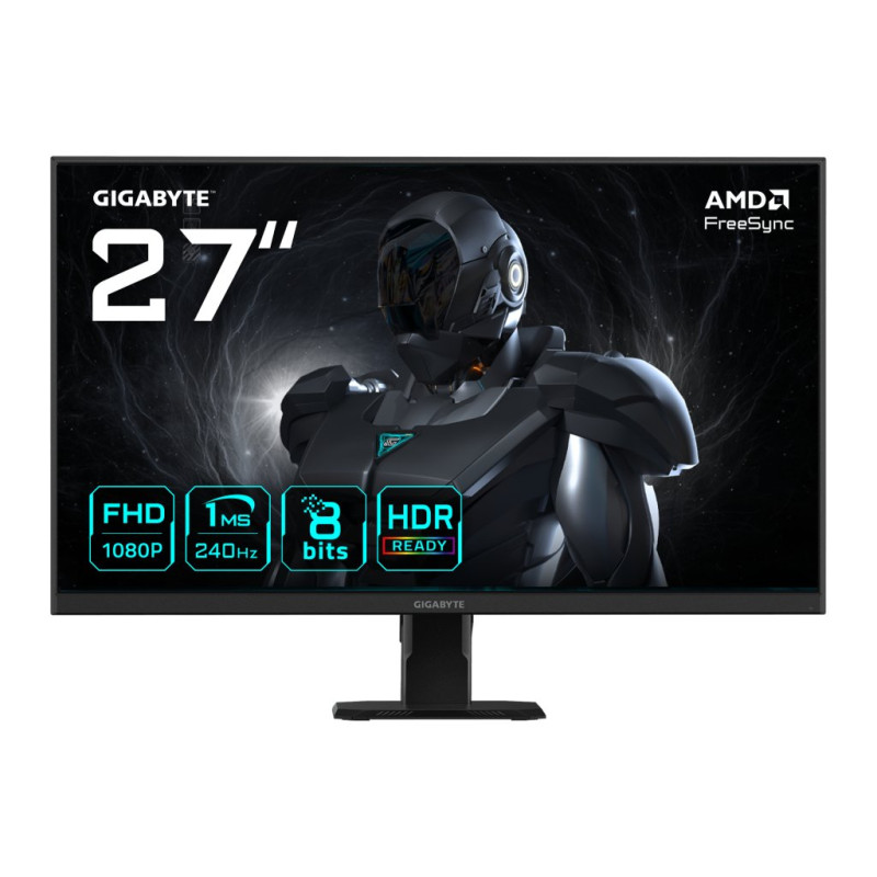 GS27F2 27 Monitor de Juego FHD - 1920 x 1080, 240Hz, 1ms, 300 cd/m², FreeSync, HDR Ready, HDMI 2.0, Displayport 1.4