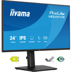 ProLite XB2491HS-B1 pantalla para PC 60,5 cm (23.8) 1920 x 1080 Pixeles Full HD LCD Negro