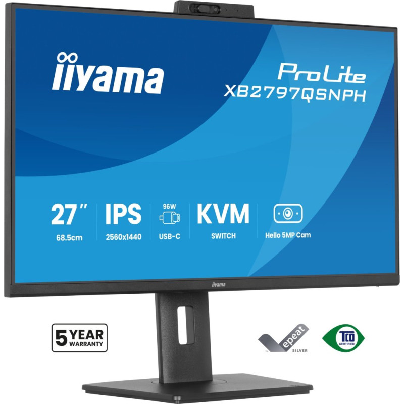 ProLite XB2797QSNPH-B1 pantalla para PC 68,6 cm (27) 2560 x 1440 Pixeles Quad HD LED Negro
